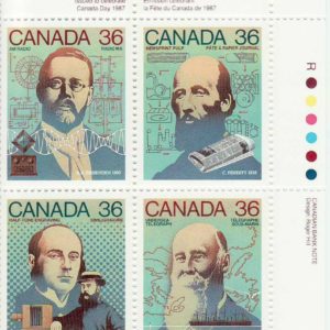 Canada PB#1138a - Canada Day - Science and Technology - 2 (1987) 4 x 36¢ Se-tenant block (1135-1138)