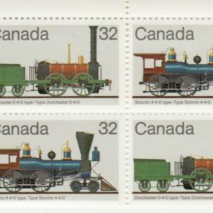 Canada PB#1000a - Canadian Locomotives (1836-1860)-1 (1983) 2 x 32¢ Se-tenant pair (999, 1000)