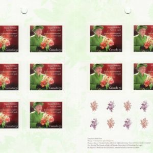 Canada  # BK321 (2142a) QUEEN ELIZABETH II,80TH  BIRTHDAY,VF- NH  2006 Brand New