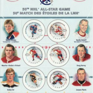 Canada Stamp #1838 - NHL All Stars-1 (2000) 6 x 46¢ Pane of 6