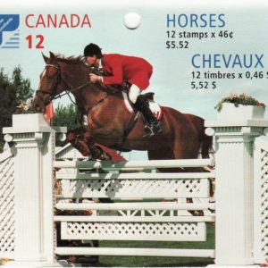 CANADA BOOKLET #BK220 46c PANE/12, 1999 HORSES, VF,