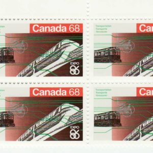 0.68 Plate Block Expo 86, Canada 1986 #1093 MNH-VF