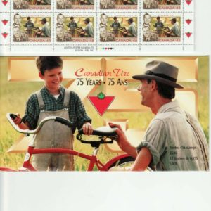 Canada Stamp Full Mint Sheet #1636 - J.W and A.J. Billes, Canadian Tire (1997) w/16 page BOOKLET