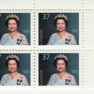 0.37 Plate Block #1162 - Queen E II (1987) 37¢