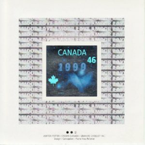 Canada Stamp #1812i - Dove (hologram) (1999) 46¢ Souvenir Sheet of 1