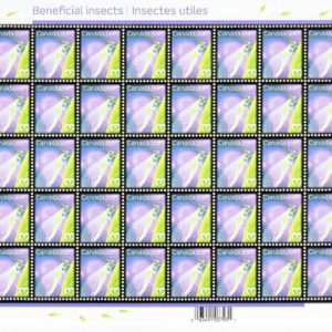 Canada SHEET Stamp #2235   with error #2235a - Golden-eyed Lacewing (2007) 3¢
