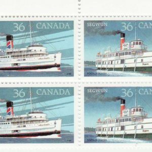 Canada PB#1140a - Canadian Steamships (1987) 2 x 36¢ Se-tenant pair (1139, 1140)